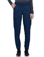 Cherokee Workwear Revolution Women's Natural Rise Tapered Leg Jogger Petite Pant - Navy