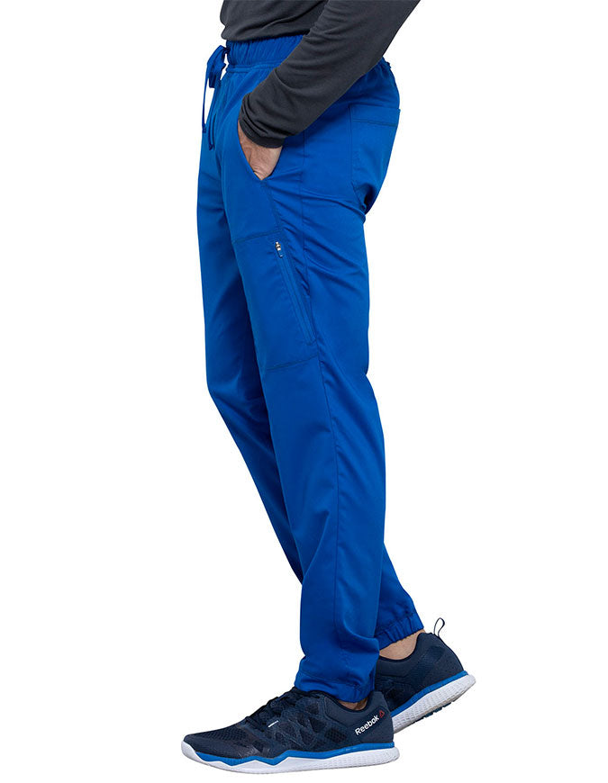 Cherokee Workwear Revolution Men's Natural Rise Straight Leg Jogger Pant Royal  