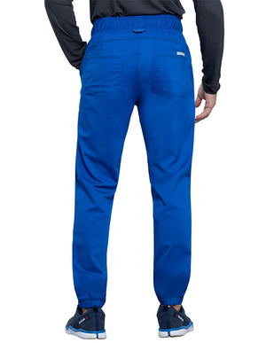 Cherokee Workwear Revolution Men's Natural Rise Straight Leg Jogger Pant Royal  