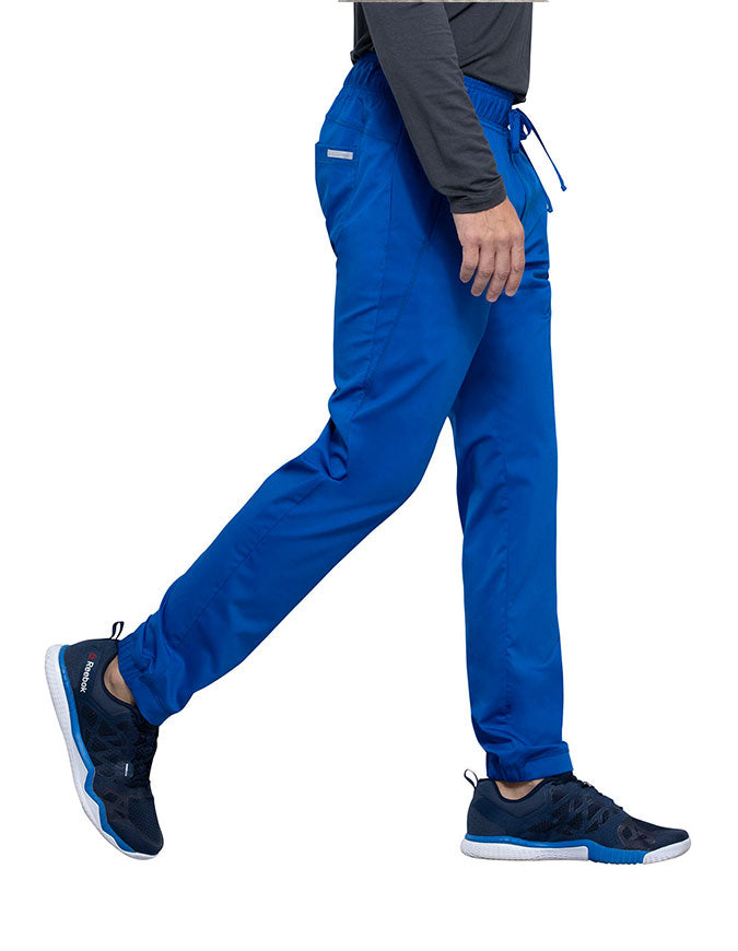 Cherokee Workwear Revolution Men's Natural Rise Straight Leg Jogger Petite Pant - Royal