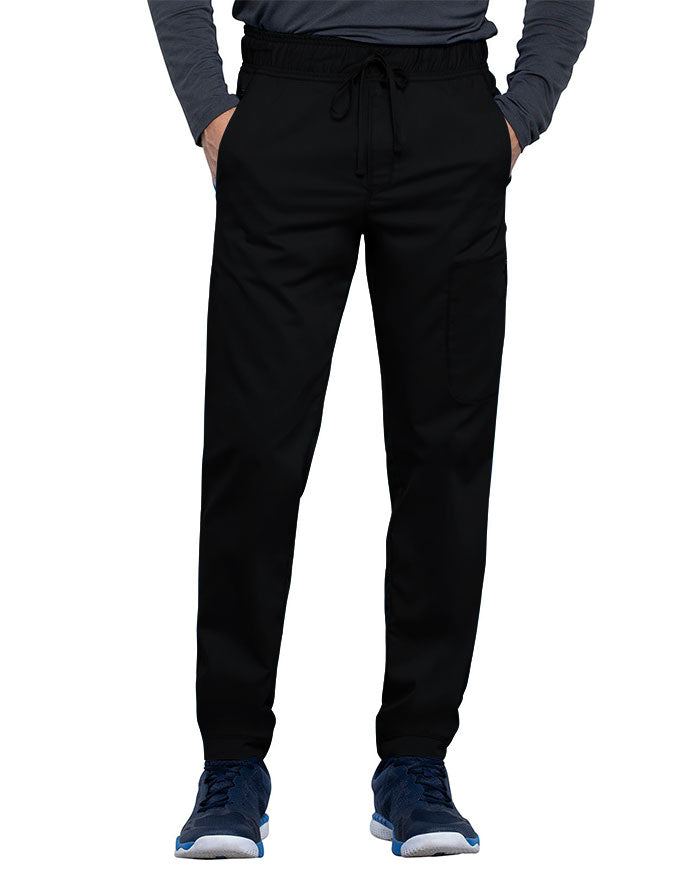 Cherokee Workwear Revolution Men's Natural Rise Straight Leg Jogger Petite Pant - Black