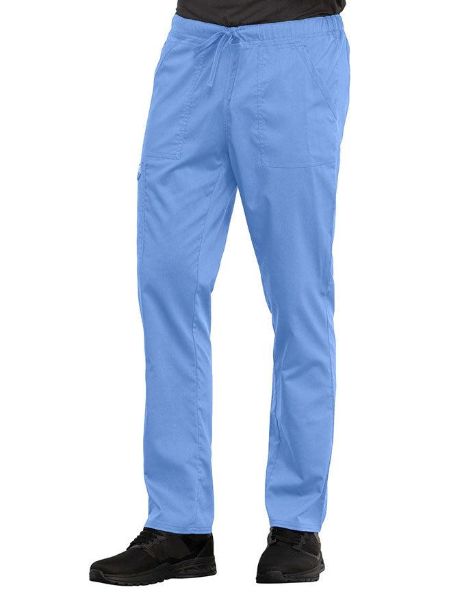 Cherokee Workwear Revolution Unisex Tapered Leg Drawstring Tall Pant Ciel Blue