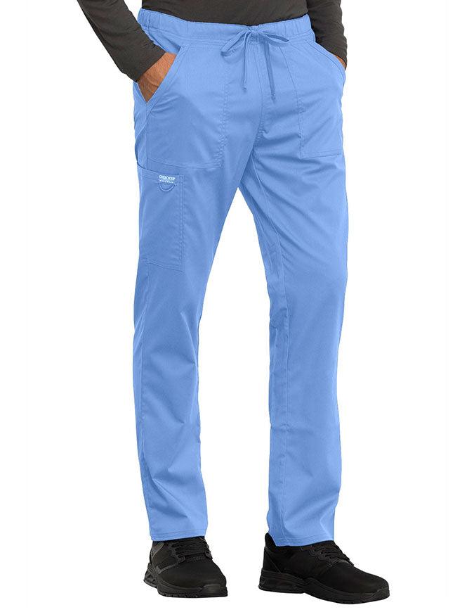 Cherokee Workwear Revolution Unisex Tapered Leg Drawstring Tall Pant Ciel Blue