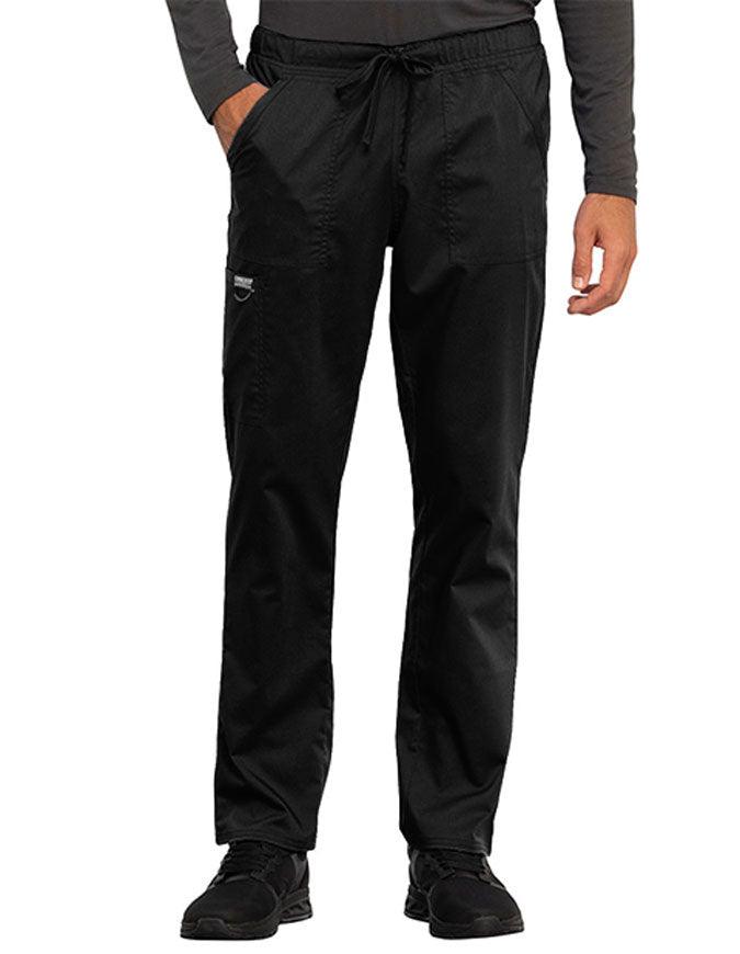 Cherokee Workwear Revolution Unisex Tapered Leg Drawstring Pant - Black