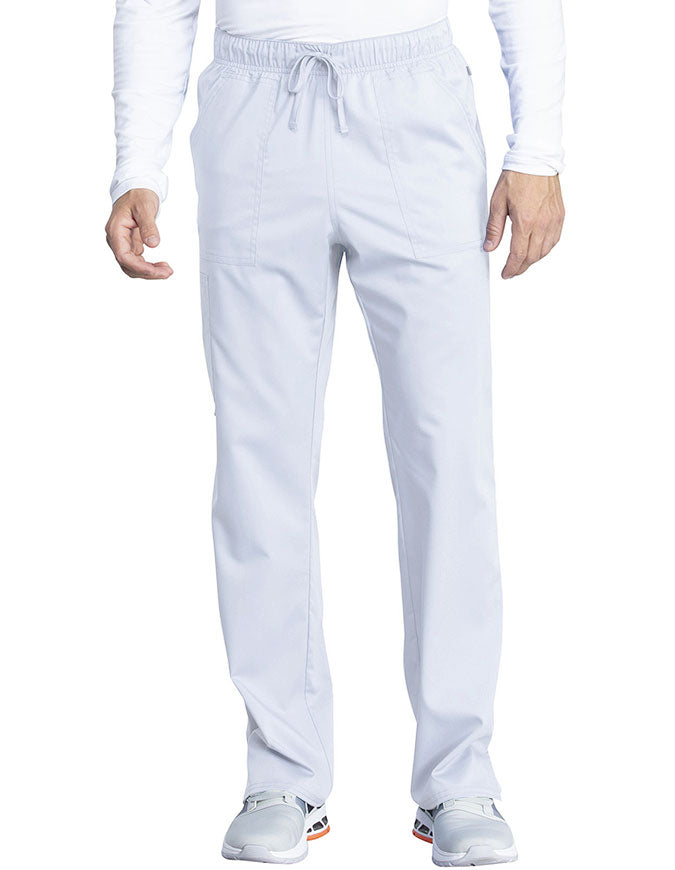 Cherokee Workwear Revolution Tech Unisex Mid Rise Straight Leg Petite Pant - White