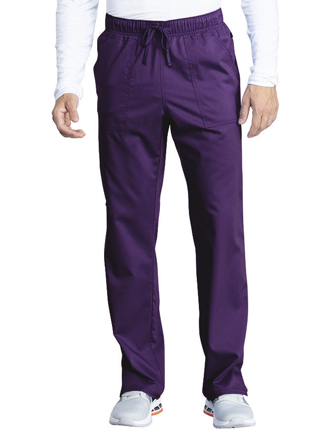 Cherokee Workwear Revolution Tech Unisex Mid Rise Straight Leg Tall Pant - Eggplant