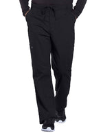 Cherokee Workwear Professionals Men's Tapered Leg Drawstring Cargo Pant - Black