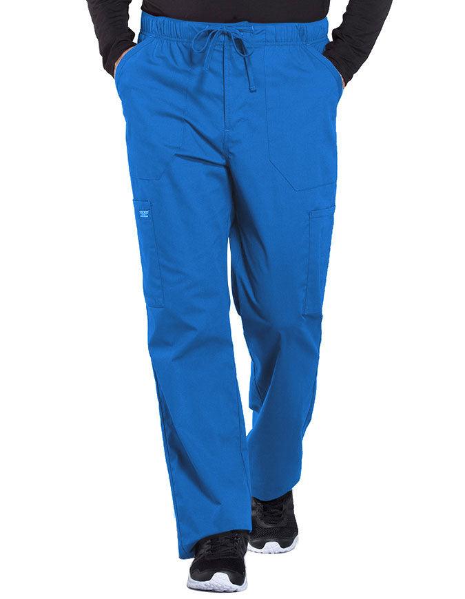 Cherokee Workwear Professionals Men's Tapered Leg Drawstring Cargo Pant - Royal