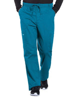 Cherokee Workwear Professionals Men's Tapered Leg Drawstring Cargo Petite Pant - Caribbean Blue