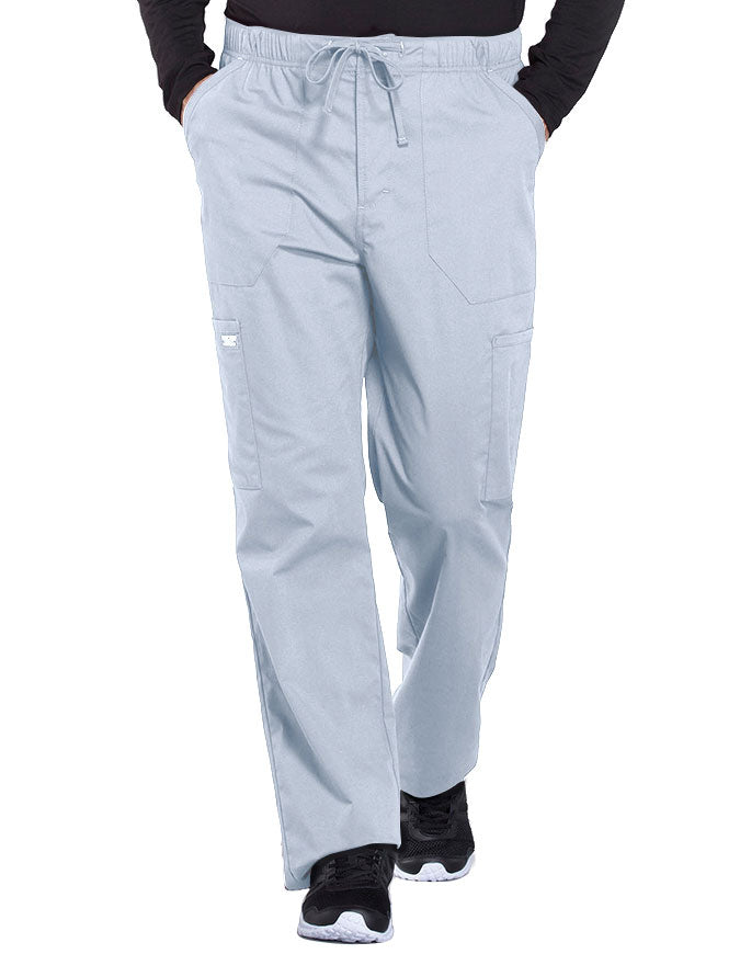 Cherokee Workwear Professionals Men's Tapered Leg Drawstring Cargo Tall Pant - Grey