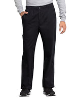 Cherokee Workwear Revolution Tech Men's Mid Rise Straight Leg Zip Fly Petite Pant Black