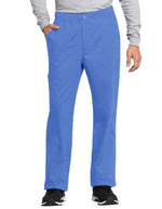 Cherokee Workwear Revolution Tech Men's Mid Rise Straight Leg Zip Fly Petite Pant Ciel Blue