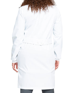 Cherokee Workwear Unisex Lab Coat with Adjustable Belt - White