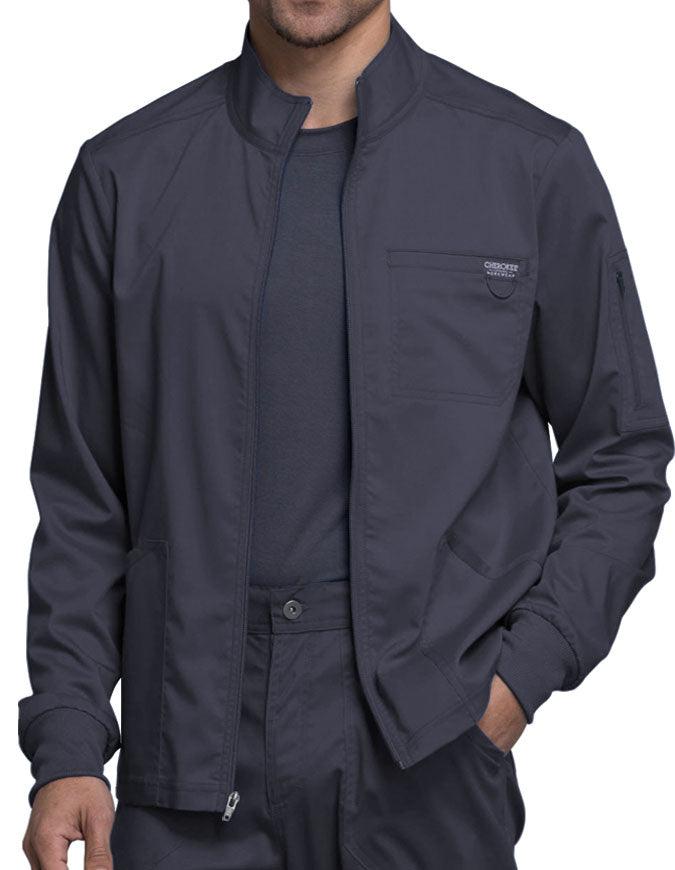 Cherokee Workwear Revolution Men's Zip Front Jacket - Pewter