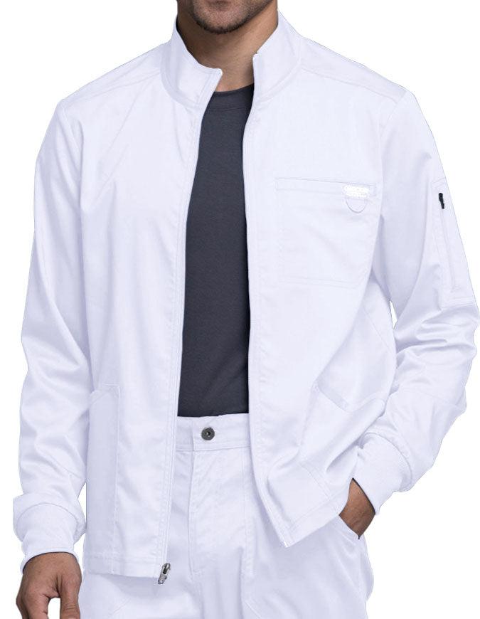 Cherokee Workwear Revolution Men's Zip Front Jacket - White