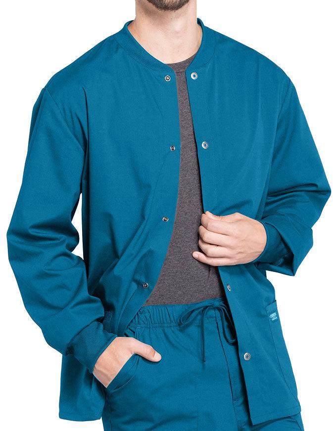 Cherokee Workwear Professional Men's Warm-up Jacket - Caribbean Blue