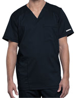 Cherokee Workwear Revolution Men's V-Neck Scrub Top - Black