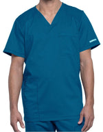 Cherokee Workwear Revolution Men's V-Neck Scrub Top - Caribbean Blue