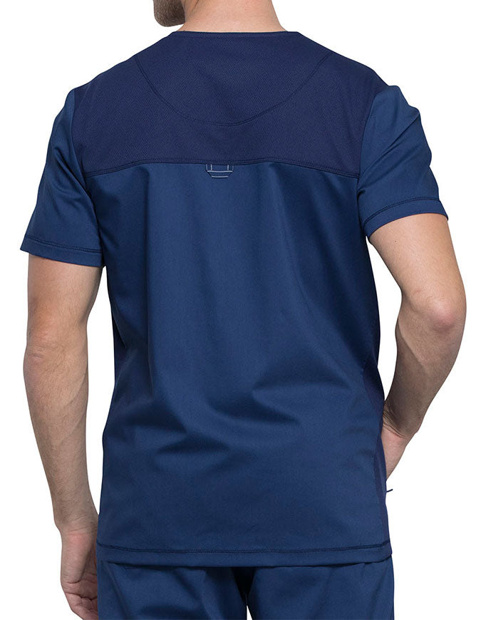 Cherokee Workwear Revolution Men's V-Neck Scrub Top - Navy