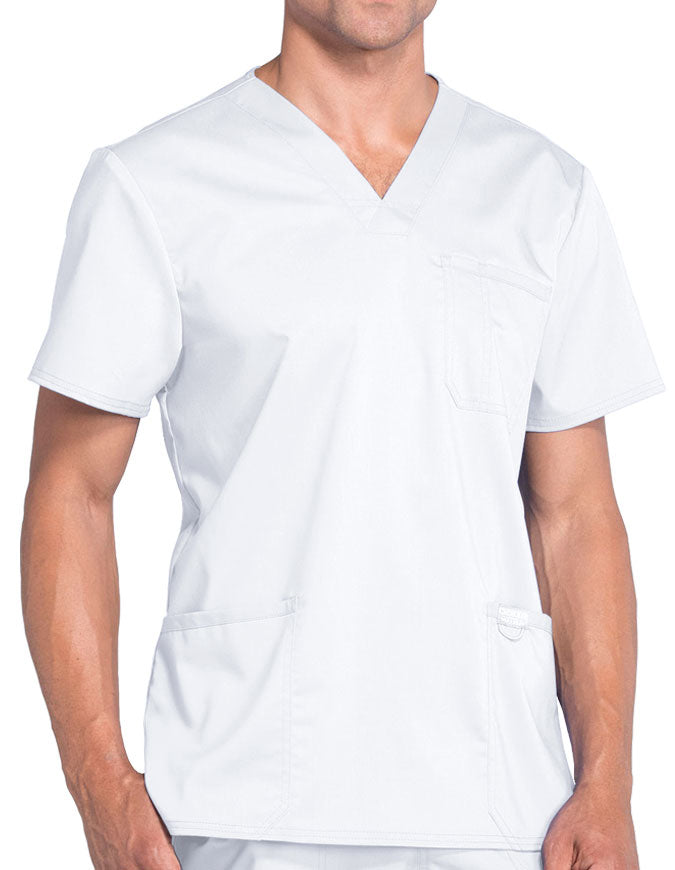 Cherokee Workwear WW Revolution Men's V-Neck Top white