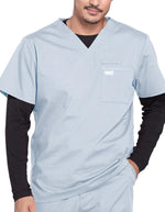 Cherokee Workwear Professionals Men's V-Neck Basic Scrubs Top - Grey