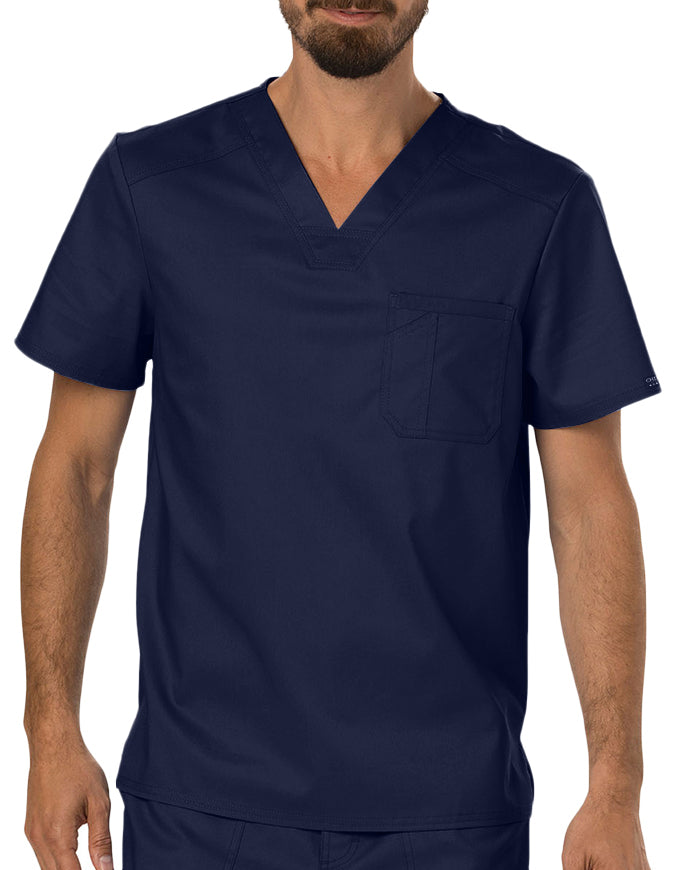 Cherokee Workwear Revolution Men's V-Neck Top Navy