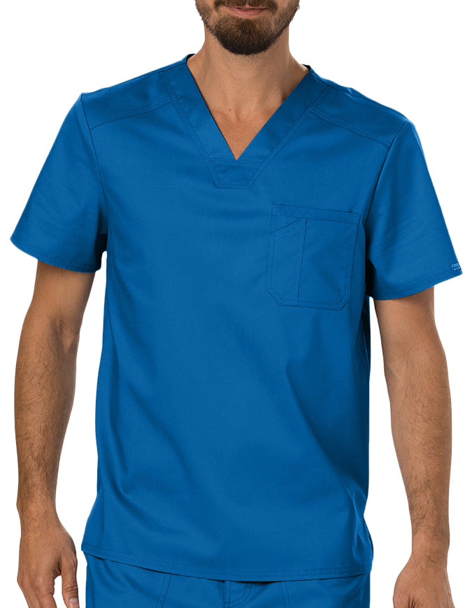 Cherokee Workwear Revolution Men's V-Neck Top Royal 