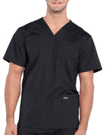 Cherokee Workwear Professionals Men's V-Neck Tall Basic Top - Black