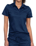 Cherokee Workwear Revolution Women's Snap Front Polo Shirt - Navy