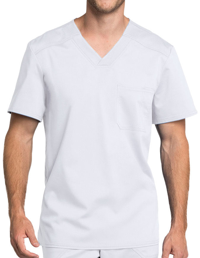 Cherokee Workwear Revolution Tech Men's V-Neck Top - White