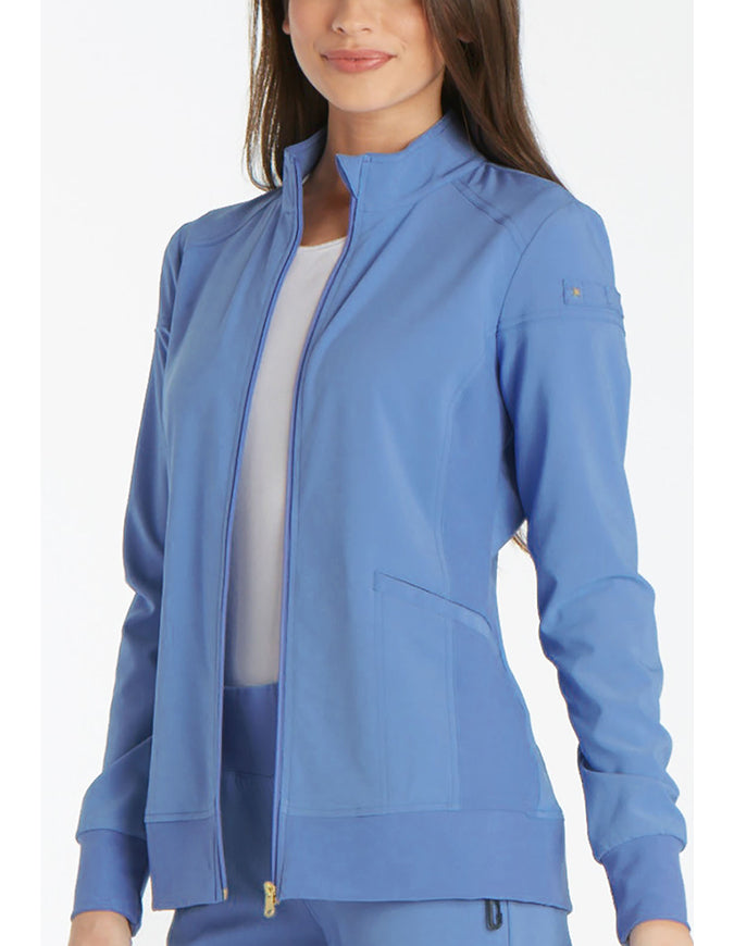 Cherokee iFlex Women's Zip Front Jacket - Ciel Blue