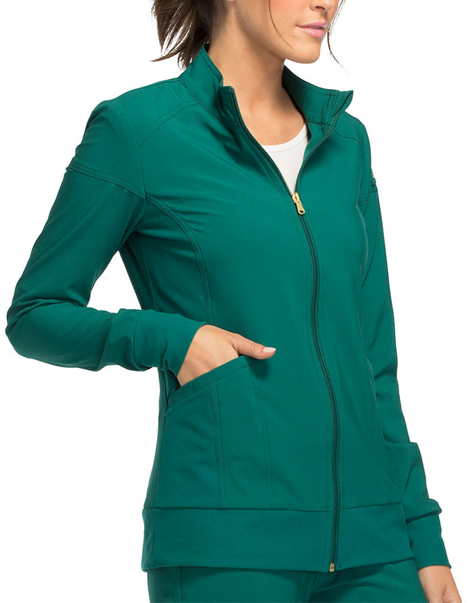 Cherokee iFlex Women's Zip Front Jacket - Hunter Green