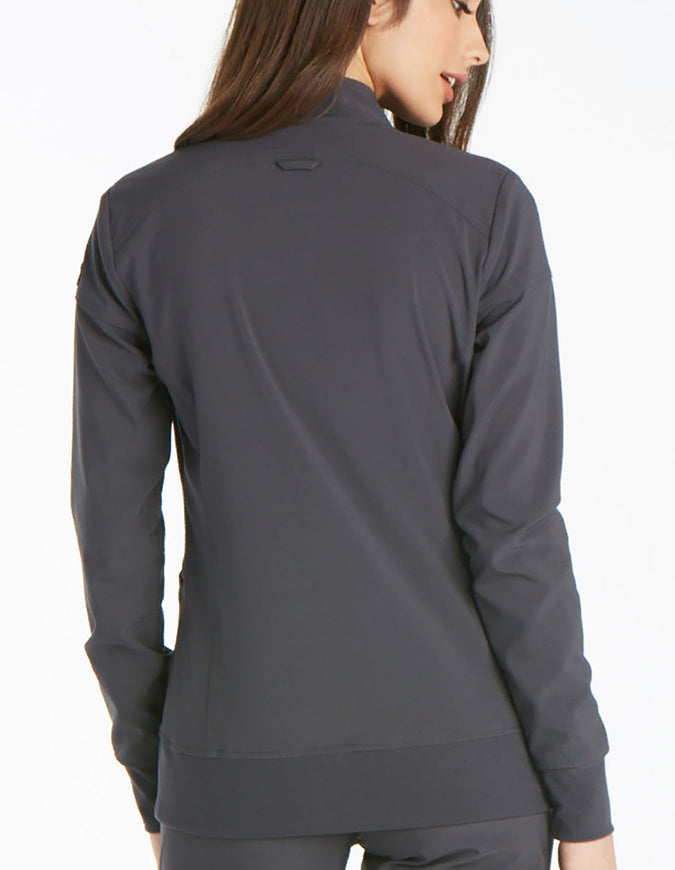 Cherokee iFlex Women's Zip Front Jacket - Pewter