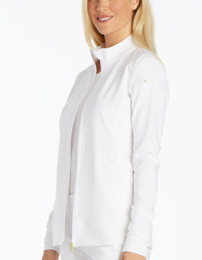 Cherokee iFlex Women's Zip Front Jacket - White