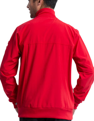 Cherokee Infinity Men's Zip Front Warm-Up Scrub Jacket - RED