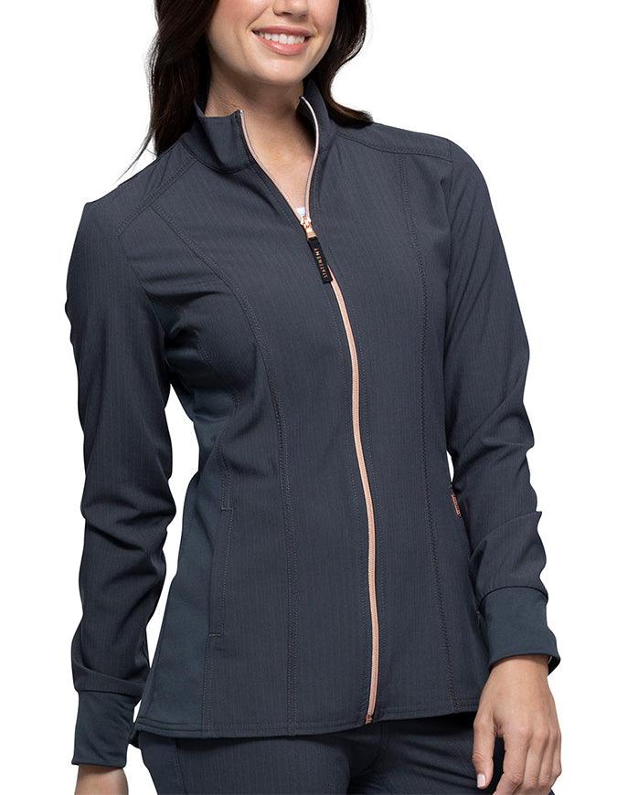 Cherokee Statement Women's Zip Front Jacket - pewter