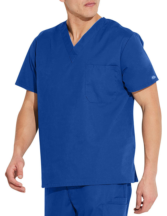 Dickies EDS Signature Unisex V-Neck Scrub Top - Galaxy Blue