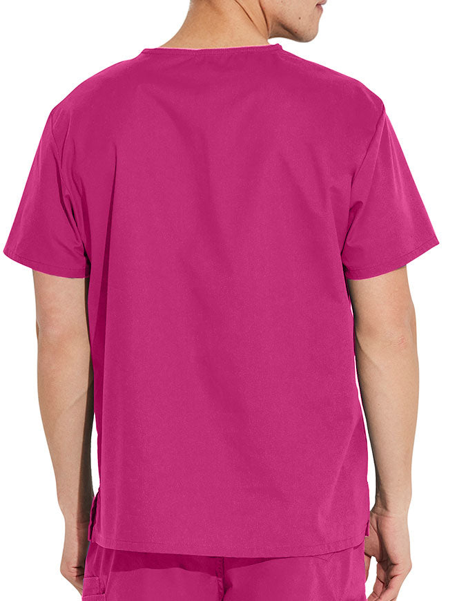 Dickies EDS Signature Unisex V-Neck Scrub Top - Hot Pink