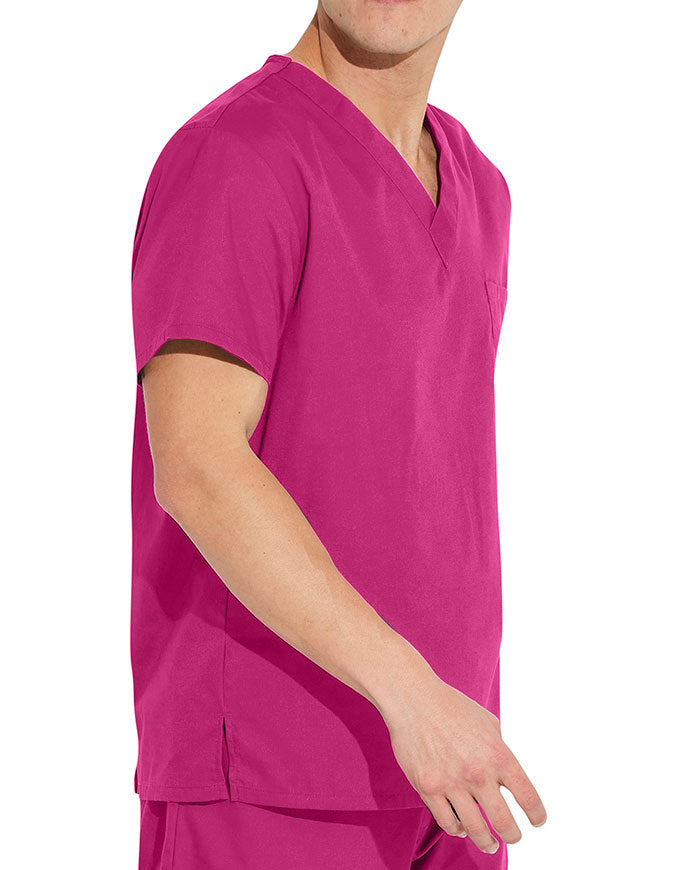 Dickies EDS Signature Unisex V-Neck Scrub Top - Hot Pink