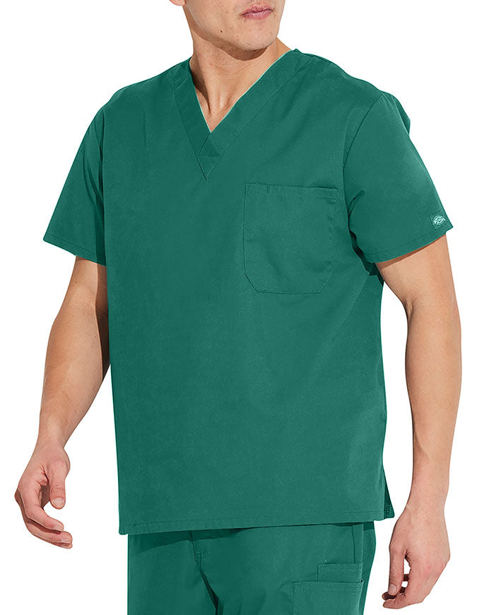 Dickies EDS Signature Unisex V-Neck Scrub Top - Hunter Green