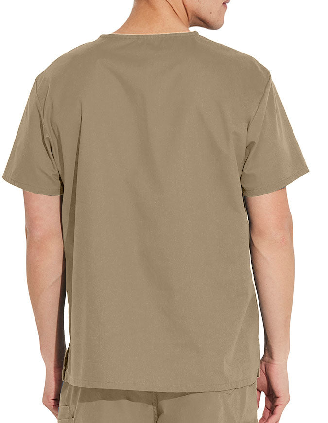 Dickies EDS Signature Unisex V-Neck Scrub Top - Dark Khaki