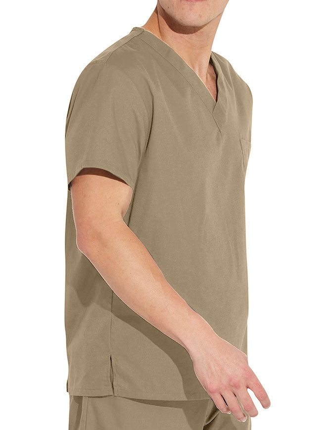 Dickies EDS Signature Unisex V-Neck Scrub Top - Dark Khaki