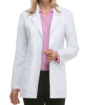 Dickies 28.5 Inch Women's Short Four Pocket Missy Fit Medical Lab Coat - White