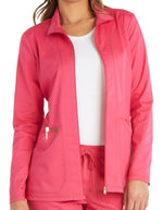 Dickies Essence 27 inch Women's Zip Front Scrub Jacket - Hot Pink