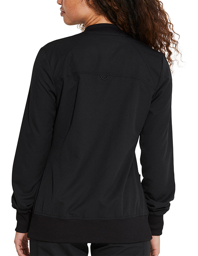 Dickies Dynamix 25.5 Inch Women's Zip Front Warm-up Jacket - Black