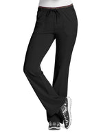 HeartSoul Women's Heart Breaker Low-Rise Drawstring Scrub Pants - Black