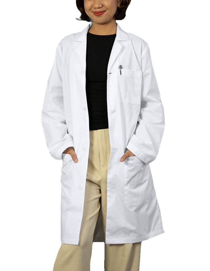 Heedfit Unisex 37 Inches Three Pocket White Functional Lab Coat