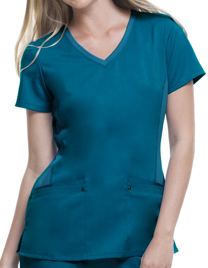 Healing Hands Purple Label Women's Juliet V-Neck Scrub Top - Caribbean Blue