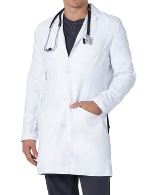 Healing Hands 35.5 Inches Men's Lyndon Lab Coat -White