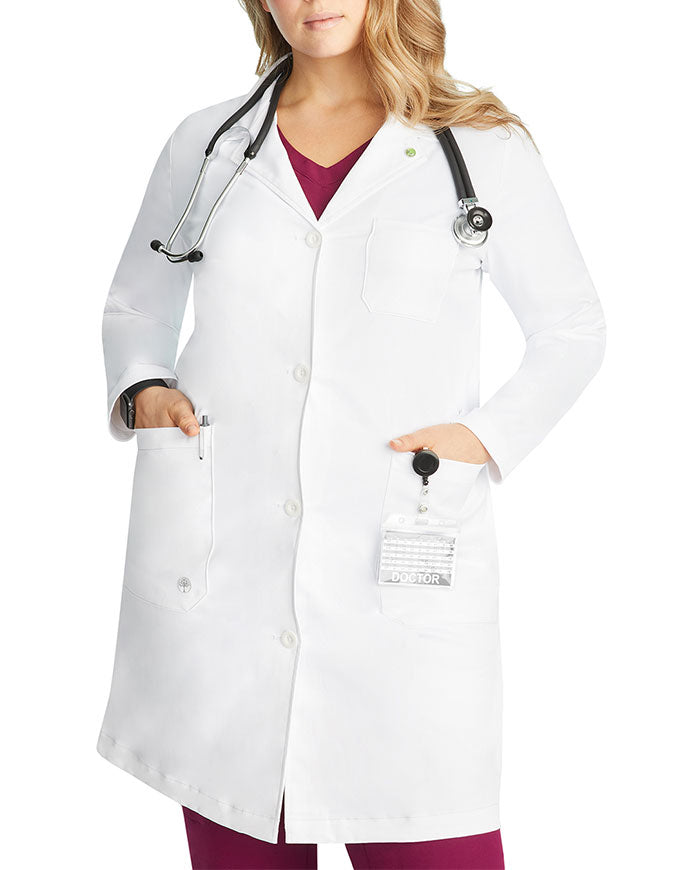 Healing Hands 37.5 Inches Women's Faye Lab Coat - White